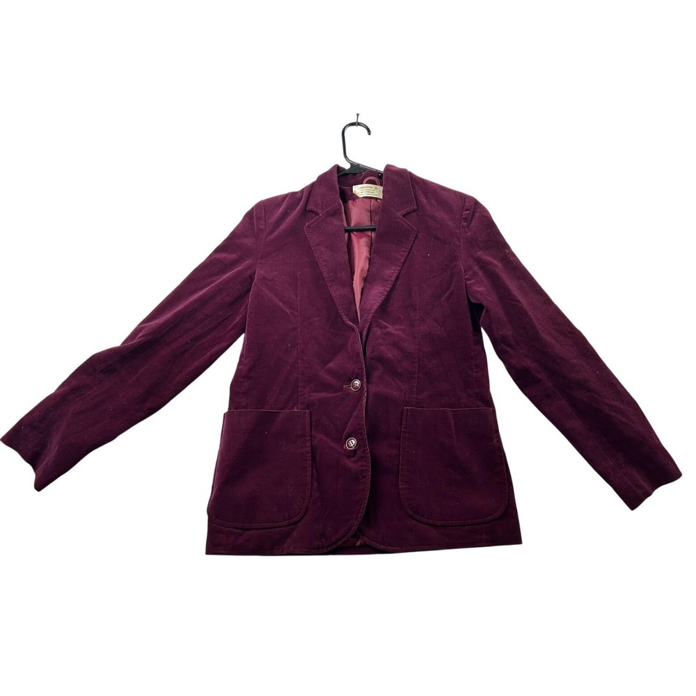 Vintage Corduroy Blazer 6 Purple Made Japan Dark Academia Professor Preppy
